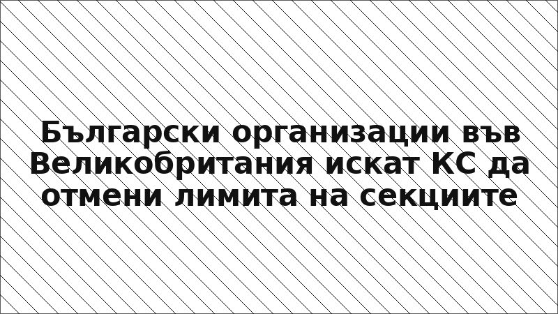 Български организации във Великобритания искат КС да отмени лимита на секциите