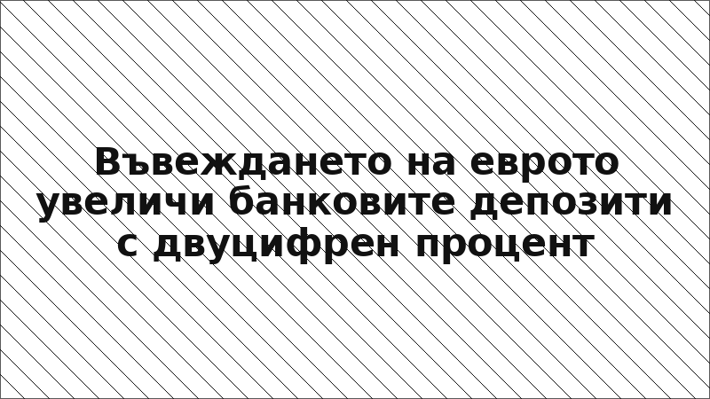 Въвеждането на еврото увеличи банковите депозити с двуцифрен процент