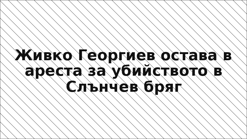 Живко Георгиев остава в ареста за убийството в Слънчев бряг