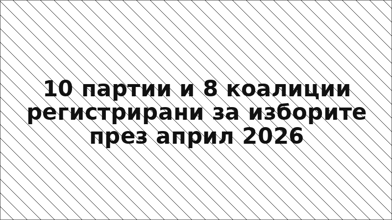 10 партии и 8 коалиции регистрирани за изборите през април 2026