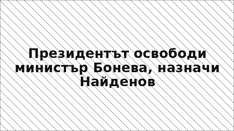 Президентът освободи министър Бонева, назначи Найденов