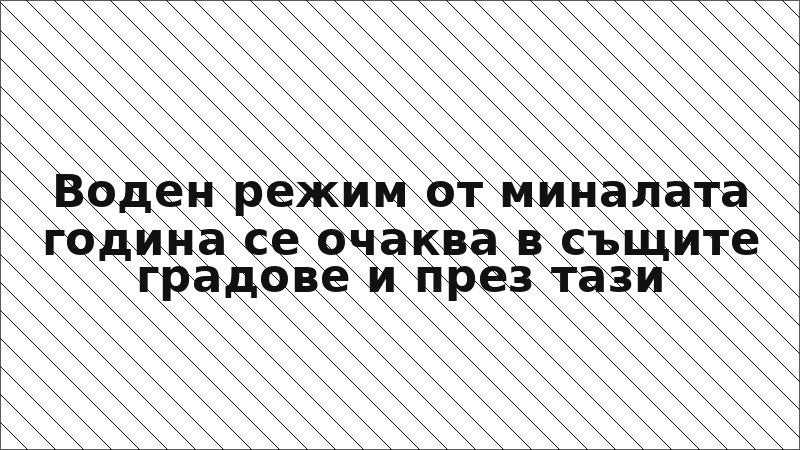 Воден режим от миналата година се очаква в същите градове и през тази