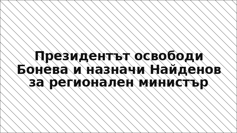 Президентът освободи Бонева и назначи Найденов за регионален министър