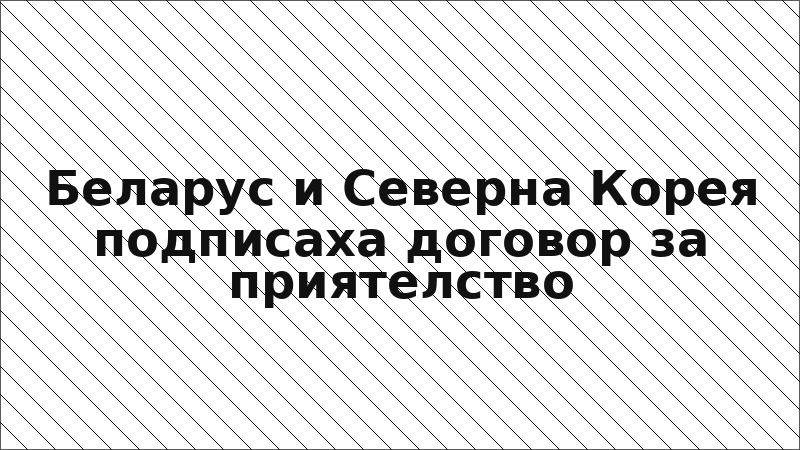 Беларус и Северна Корея подписаха договор за приятелство
