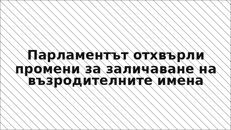 Парламентът отхвърли промени за заличаване на възродителните имена