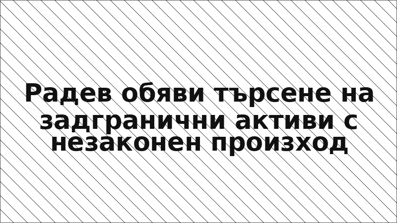 Радев обяви търсене на задгранични активи с незаконен произход