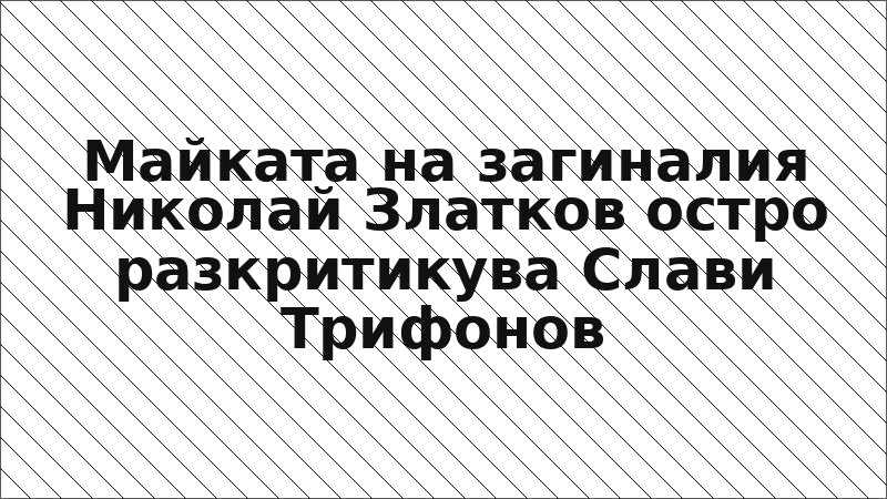 Майката на загиналия Николай Златков остро разкритикува Слави Трифонов