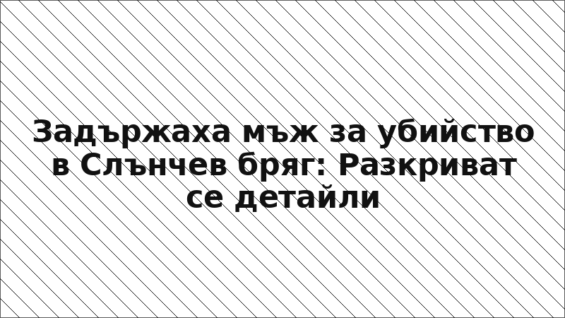 Задържаха мъж за убийство в Слънчев бряг: Разкриват се детайли