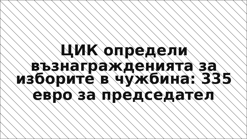 ЦИК определи възнагражденията за изборите в чужбина: 335 евро за председател