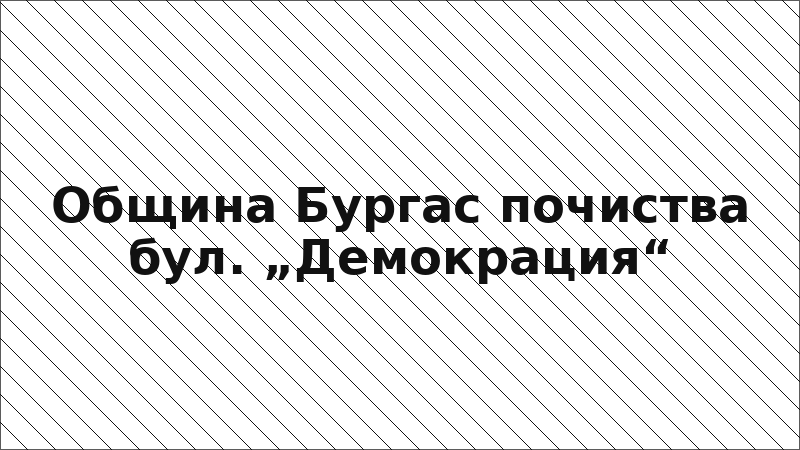 Община Бургас почиства бул. „Демокрация“