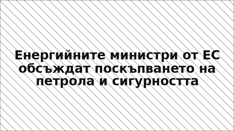 Енергийните министри от ЕС обсъждат поскъпването на петрола и сигурността