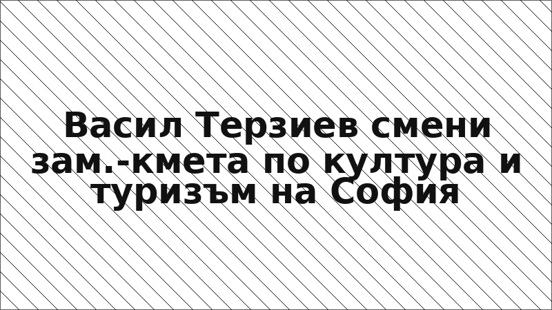 Васил Терзиев смени зам.-кмета по култура и туризъм на София