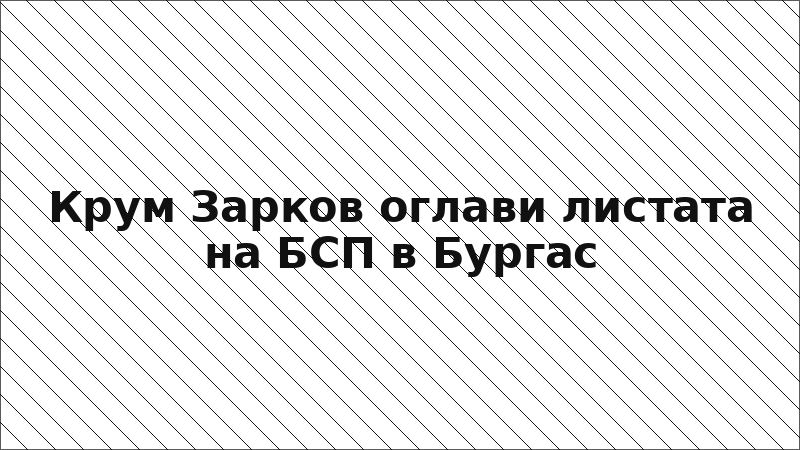 Крум Зарков оглави листата на БСП в Бургас