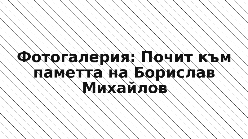 Фотогалерия: Почит към паметта на Борислав Михайлов