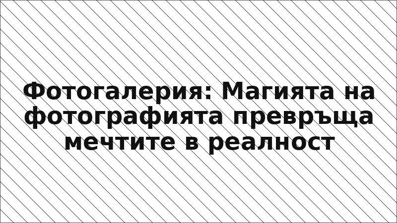 Фотогалерия: Магията на фотографията превръща мечтите в реалност