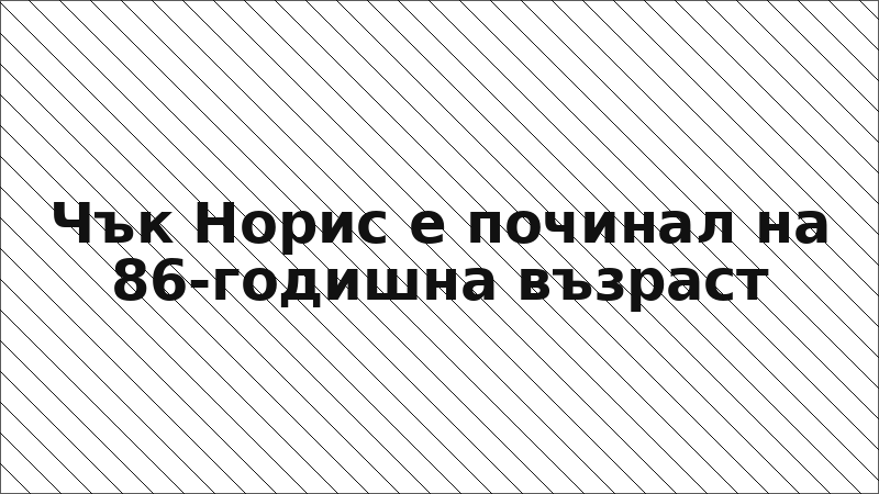 Чък Норис е починал на 86-годишна възраст