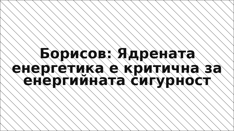 Борисов: Ядрената енергетика е критична за енергийната сигурност