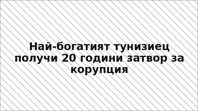 Най-богатият тунизиец получи 20 години затвор за корупция
