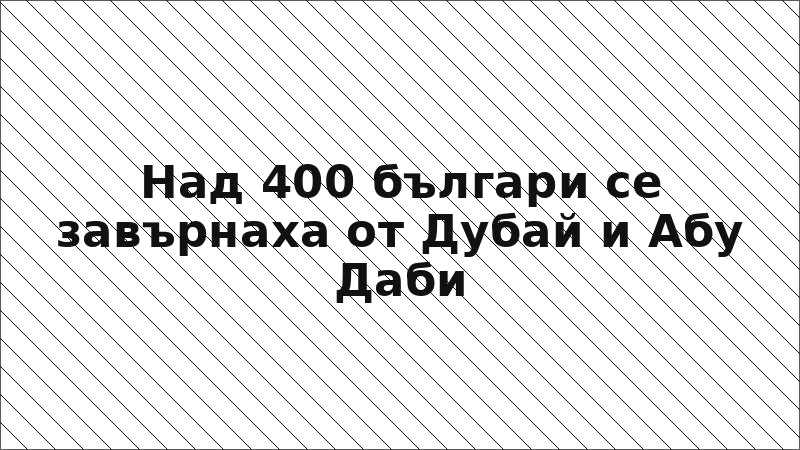 Над 400 българи се завърнаха от Дубай и Абу Даби