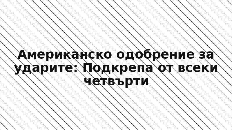 Американско одобрение за ударите: Подкрепа от всеки четвърти