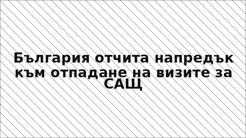 България отчита напредък към отпадане на визите за САЩ