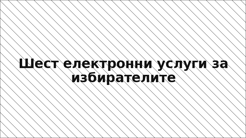 Шест електронни услуги за избирателите