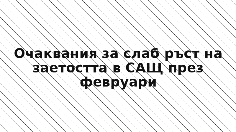 Очаквания за слаб ръст на заетостта в САЩ през февруари