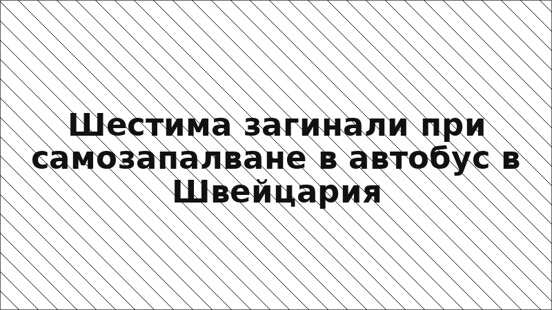 Шестима загинали при самозапалване в автобус в Швейцария
