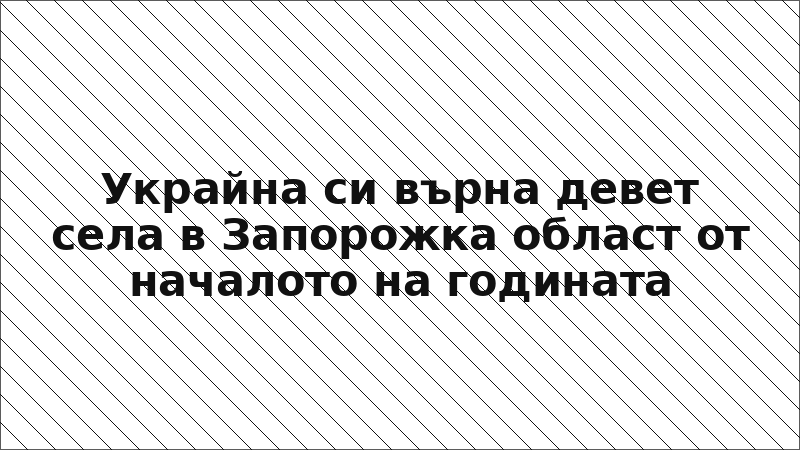 Украйна си върна девет села в Запорожка област от началото на годината