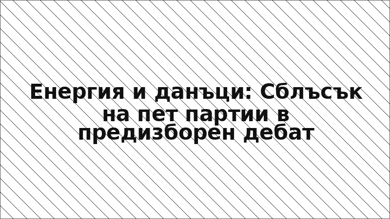Енергия и данъци: Сблъсък на пет партии в предизборен дебат