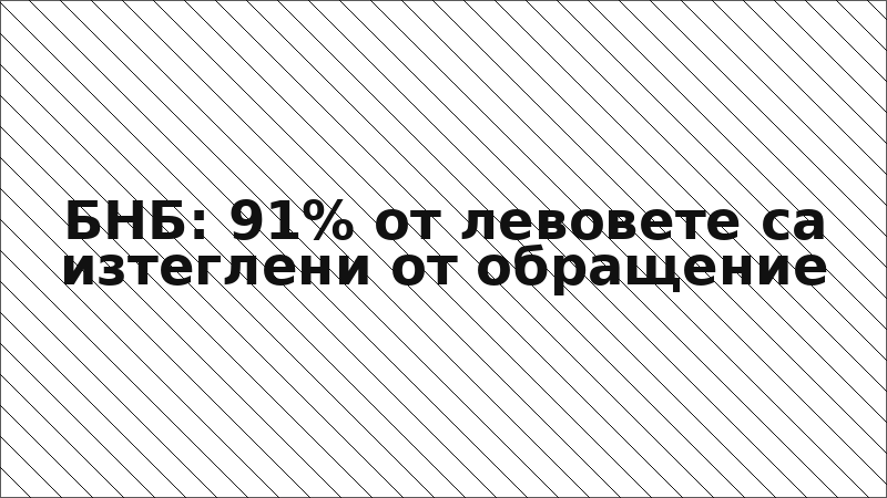 БНБ: 91% от левовете са изтеглени от обращение