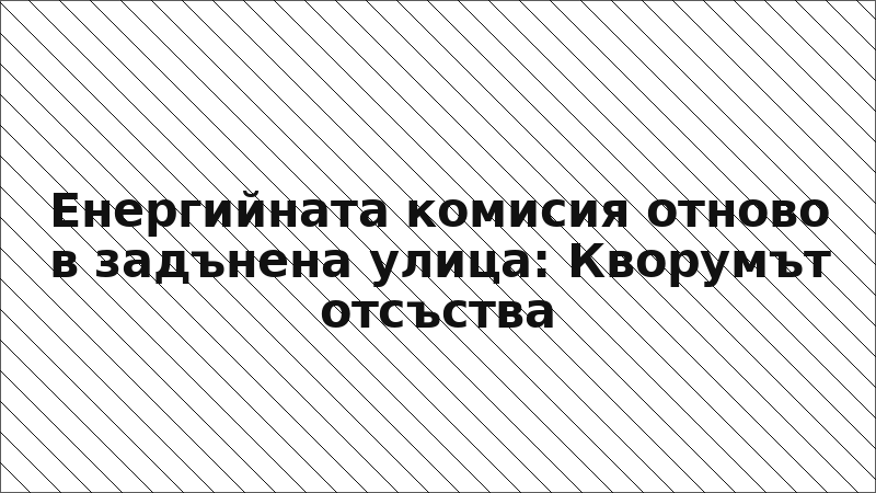 Енергийната комисия отново в задънена улица: Кворумът отсъства