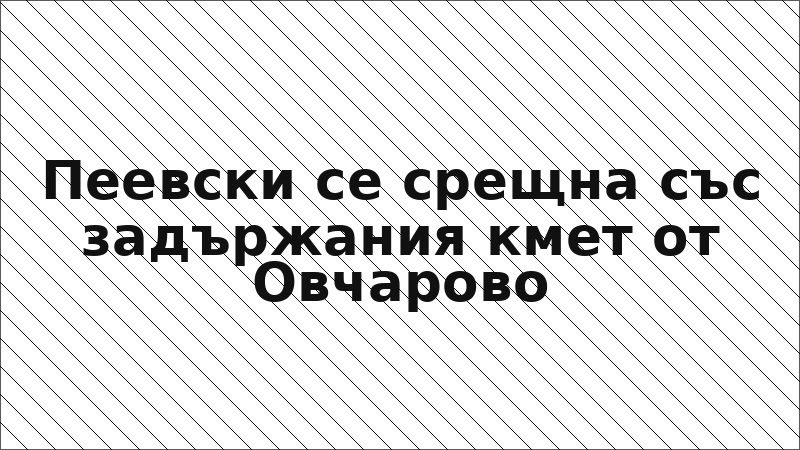 Пеевски се срещна със задържания кмет от Овчарово