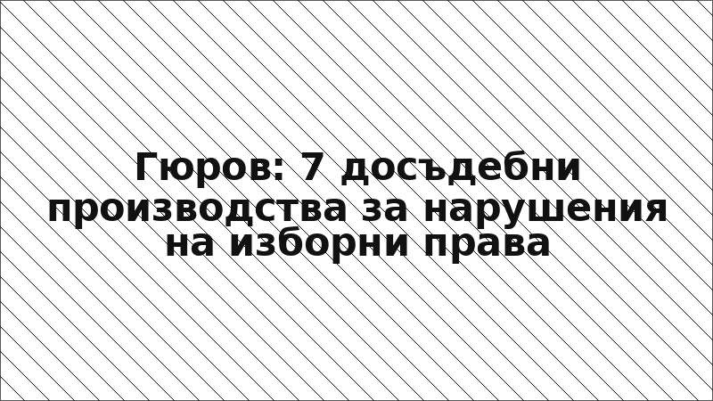 Гюров: 7 досъдебни производства за нарушения на изборни права