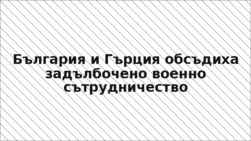 България и Гърция обсъдиха задълбочено военно сътрудничество