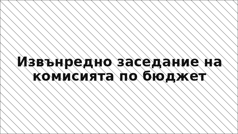 Извънредно заседание на комисията по бюджет