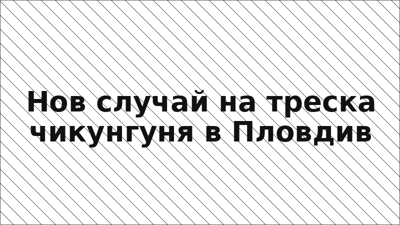 Нов случай на треска чикунгуня в Пловдив