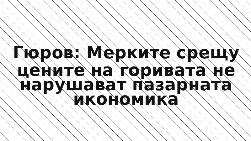 Гюров: Мерките срещу цените на горивата не нарушават пазарната икономика