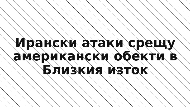 Ирански атаки срещу американски обекти в Близкия изток