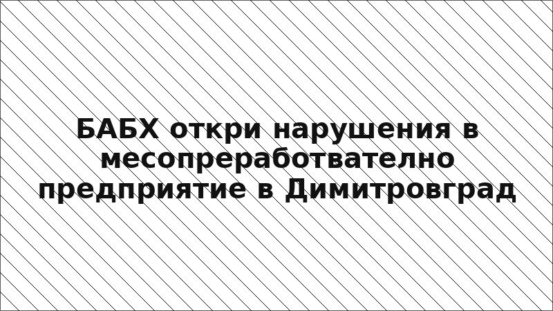 БАБХ откри нарушения в месопреработвателно предприятие в Димитровград
