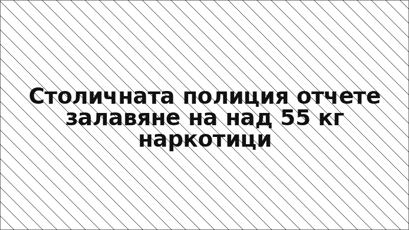 Столичната полиция отчете залавяне на над 55 кг наркотици