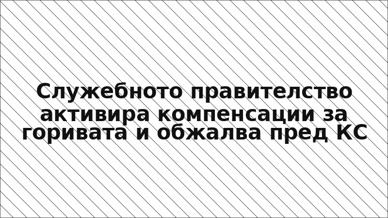 Служебното правителство активира компенсации за горивата и обжалва пред КС