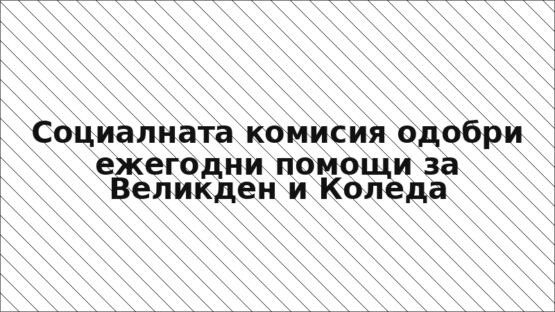 Социалната комисия одобри ежегодни помощи за Великден и Коледа