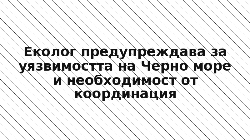 Еколог предупреждава за уязвимостта на Черно море и необходимост от координация