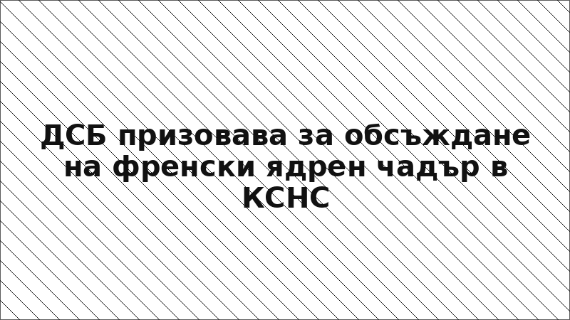 ДСБ призовава за обсъждане на френски ядрен чадър в КСНС