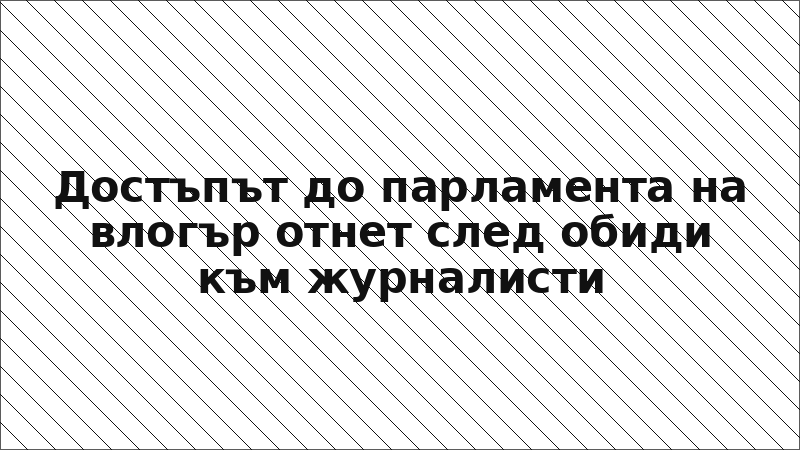 Достъпът до парламента на влогър отнет след обиди към журналисти