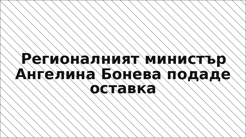 Регионалният министър Ангелина Бонева подаде оставка
