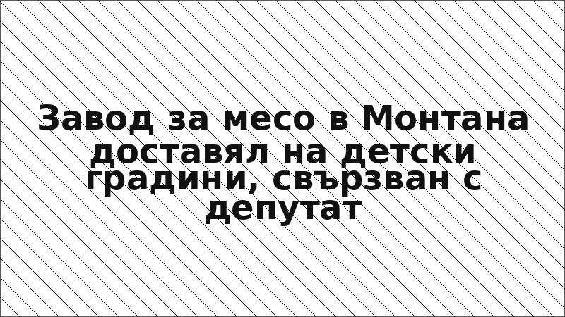 Завод за месо в Монтана доставял на детски градини, свързван с депутат