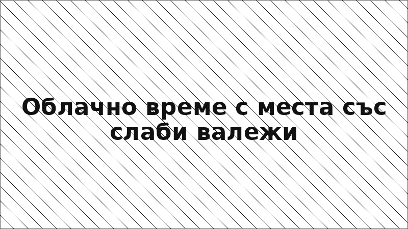 Облачно време с места със слаби валежи