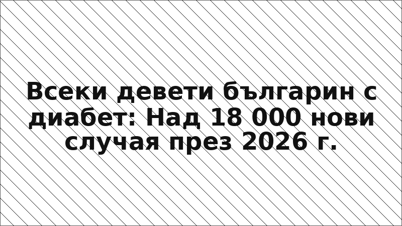 Всеки девети българин с диабет: Над 18 000 нови случая през 2026 г.